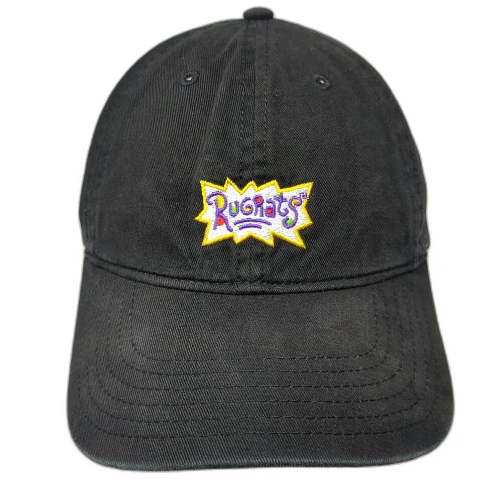 Nickelodeon Rugrats Baseball Cap Black One Size Embroidered Logo Slideback Hat